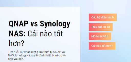 So sánh NAS QNAP vs SYNOLOGY